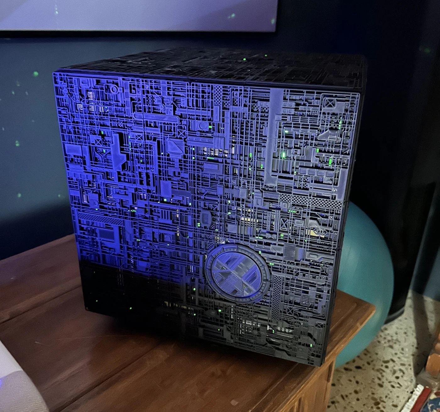finished borg cube