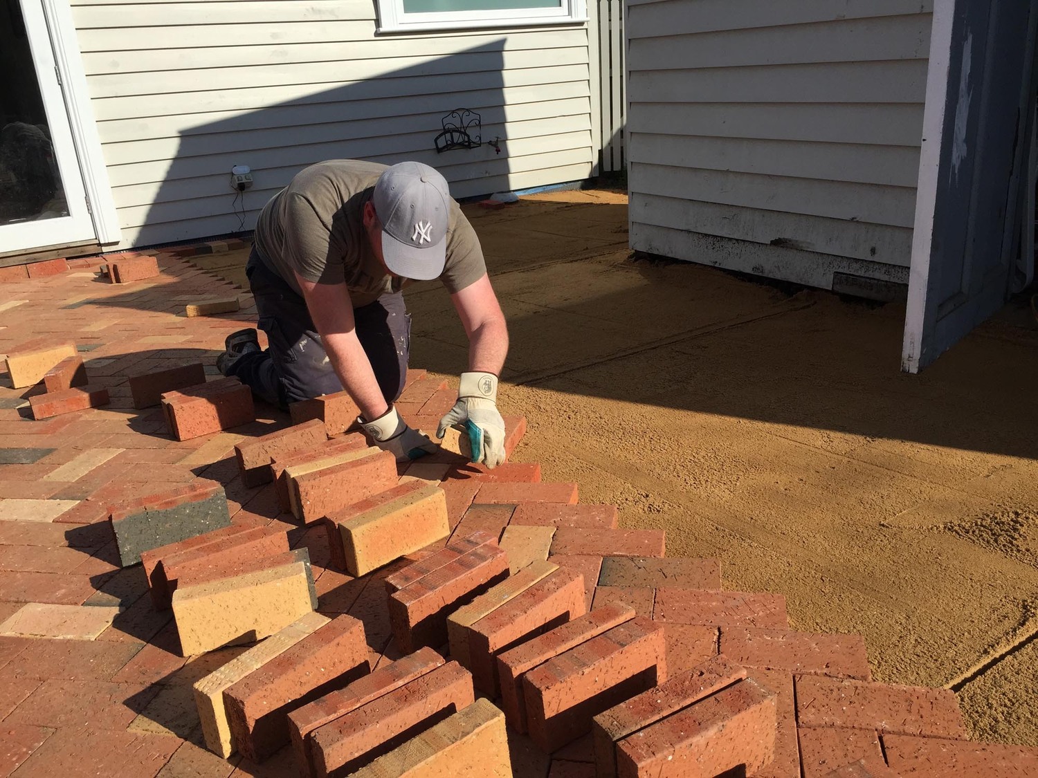 45 ° herringbone paving